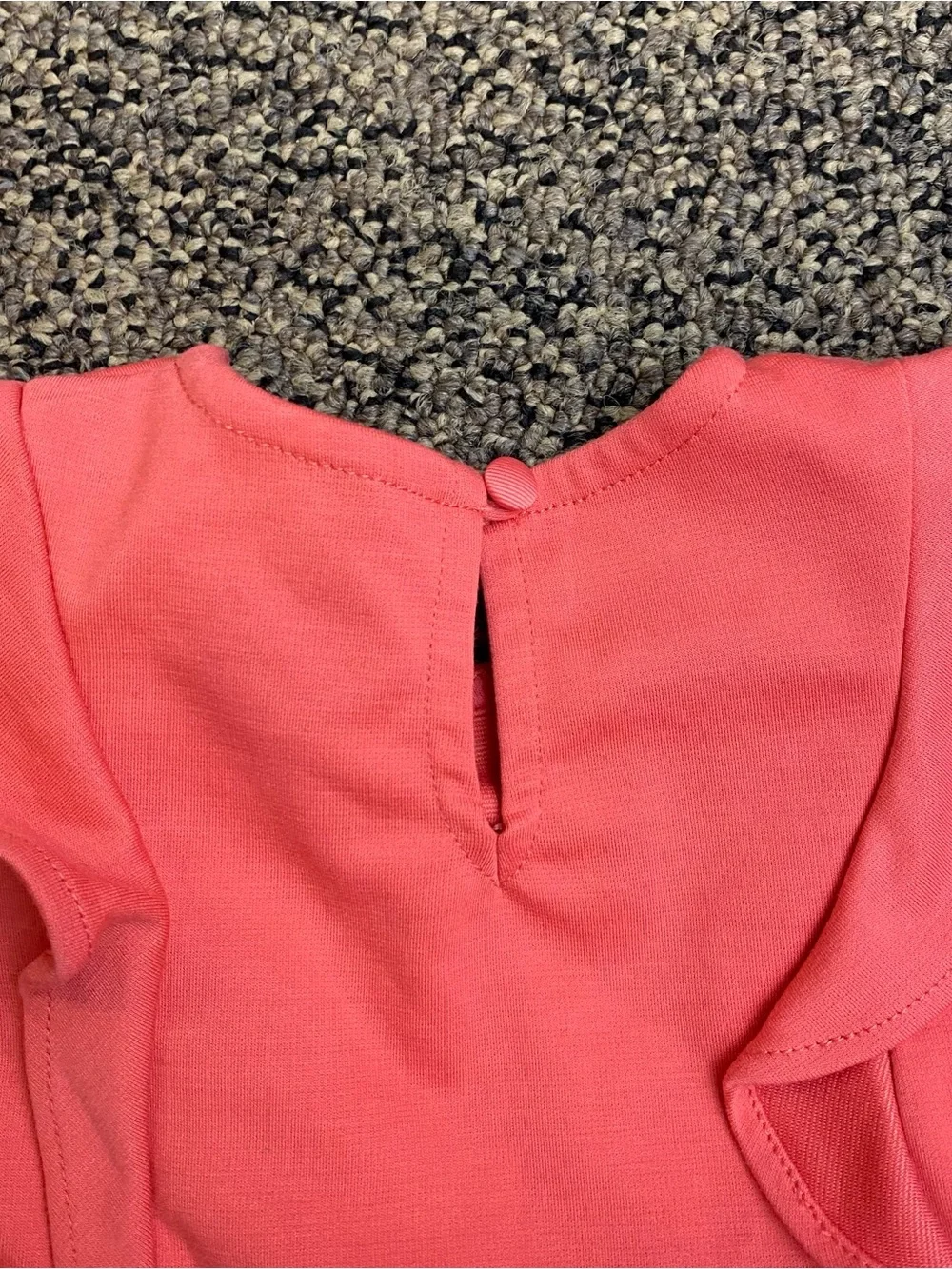 Ralph Lauren Coral Pink Ruffle Long Sleeve Dress Set with Belt Size 12 Months